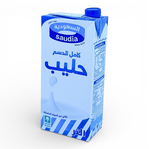 حليب السعودية كامل الدسم 1لتر
