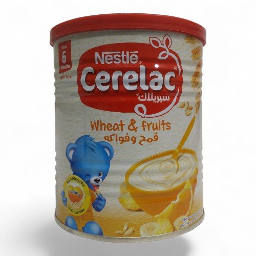 غذاء اطفال نستله سيريلاك قمح و فواكة 400جم علبه