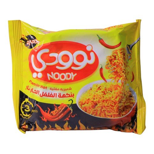 شعيرية نوودي بنكهة الفلفل الحار نار 50جم كيس